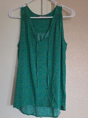 The North Face Green Paisley Tie-Front Camisole Tank